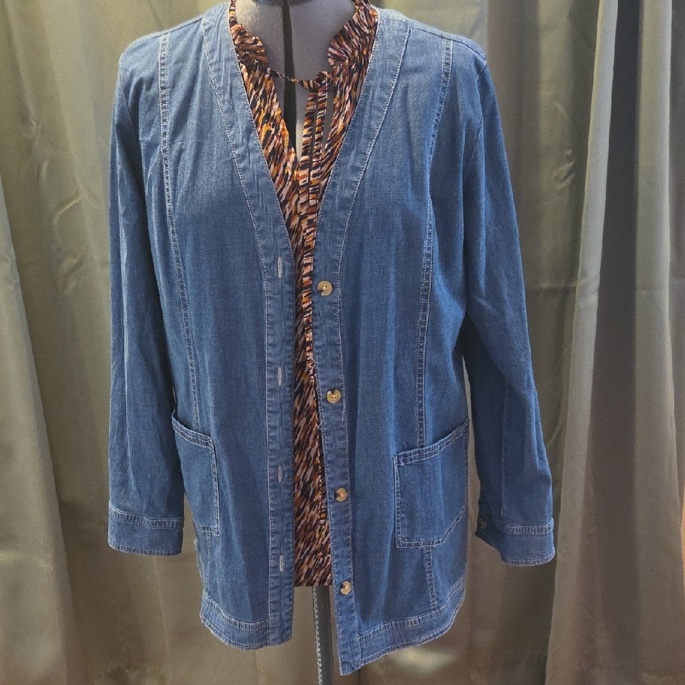 Susan Graver Classic Blue Jean Jacket